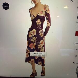 FP Movement by Free People Purple Floral Midi Dress